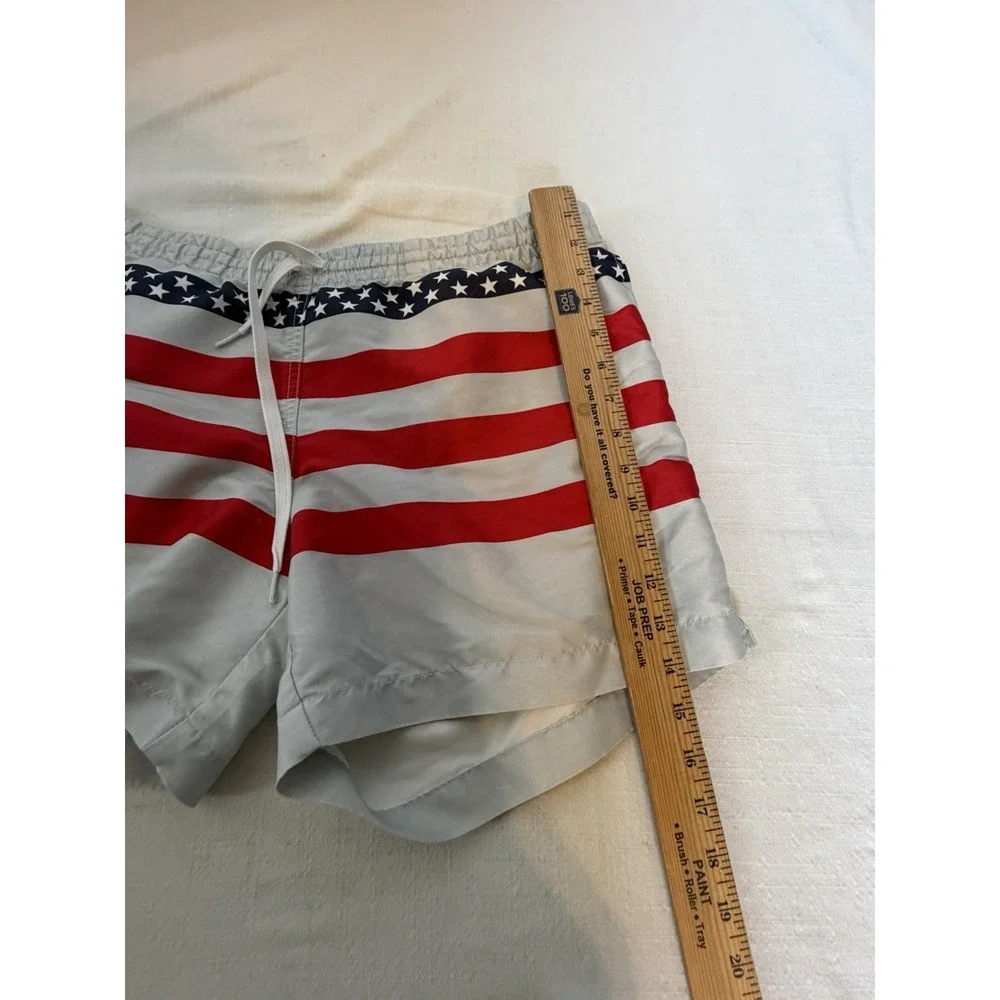 Chubbies USA Flag Swim Trunks Men's Large L Patriotic Lined Beach Shorts USA